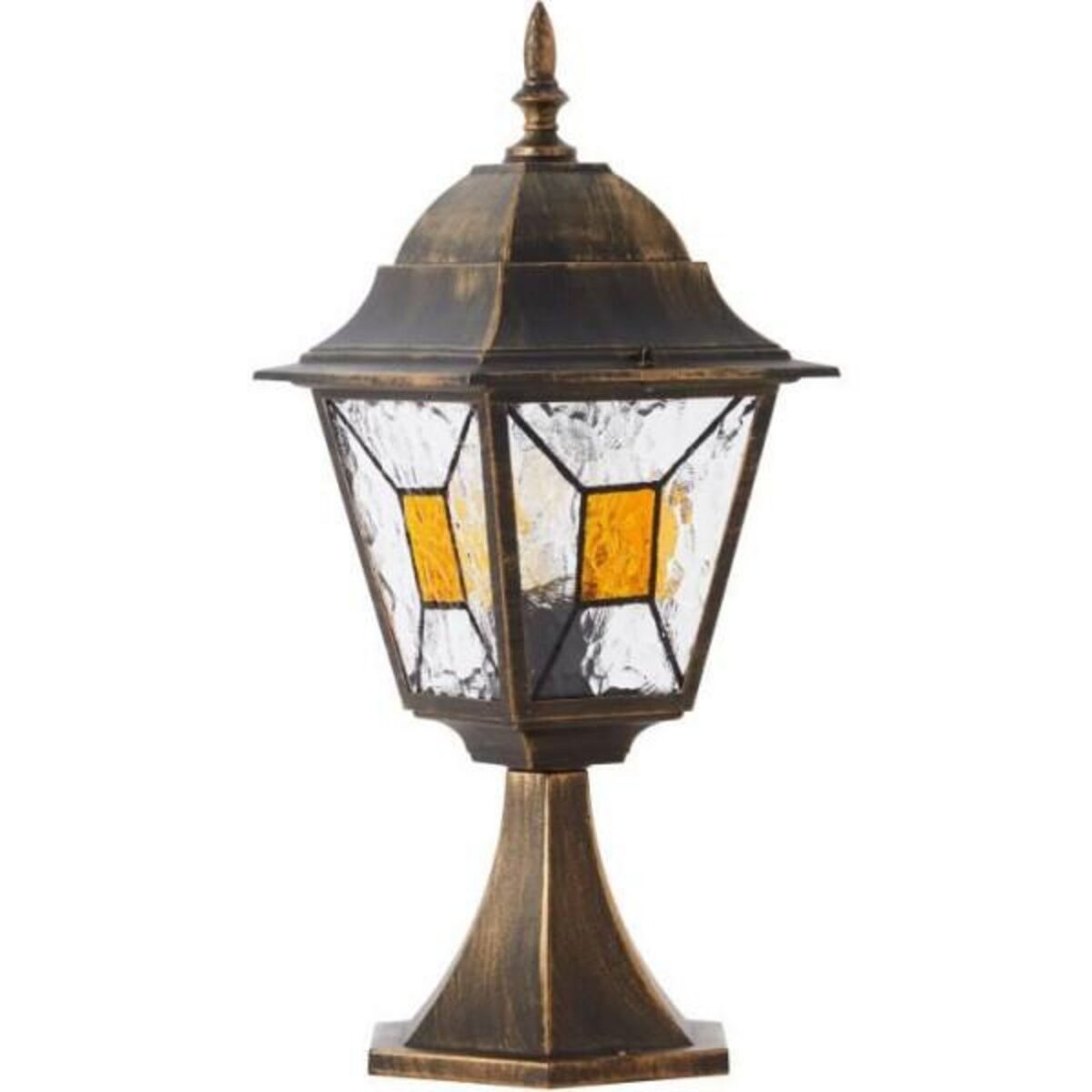 BRILLIANT Borne extérieure JANEL - BRILLIANT - noir doré - métal/verre - E27 max 60W - IP44