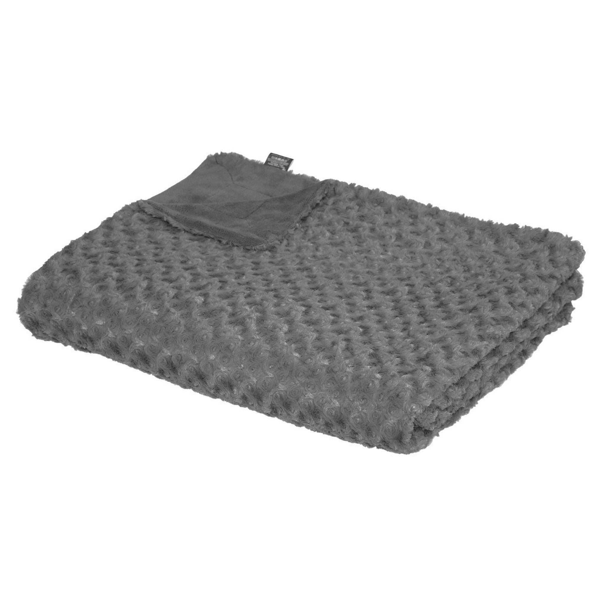 Voir la diapositive 1 : ATMOSPHERA Plaid en imitiation fourrure à boucles en polyester