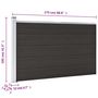 Voir la diapositive 6 : VIDAXL Panneau de cloture WPC 175x105 cm Noir