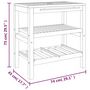 Voir la diapositive 6 : VIDAXL Armoire de salle de bain avec 2 etageres 74x45x75cm bois massif