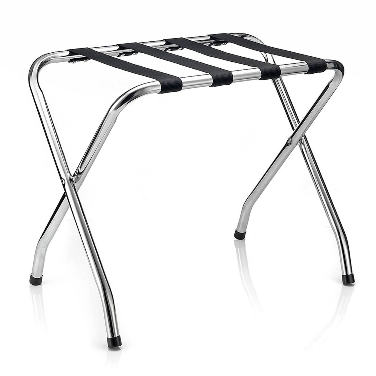 IDIMEX Porte-valise LUGGAGE, structure pliable en métal chromé