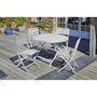 Voir la diapositive 5 : Paris Prix Ensemble Table de Jardin Pliante & 4 Chaises  Marius  110cm Gris