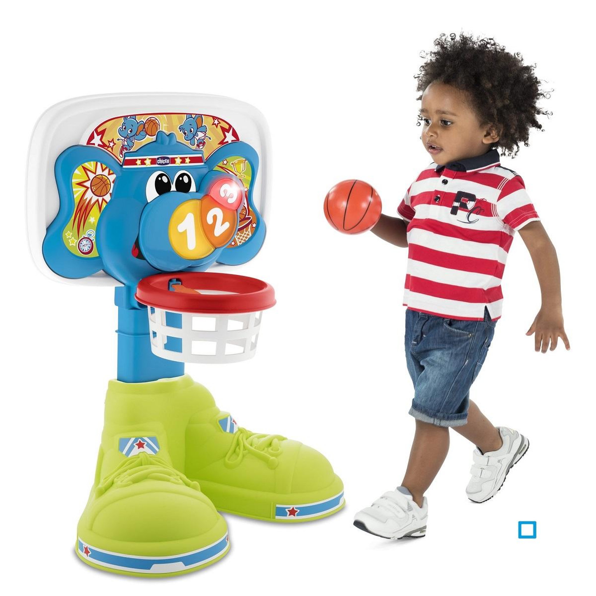 Voir la diapositive 1 : CHICCO Eléphant Panier de Basket