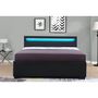 Voir la diapositive 4 : Habitat et Jardin Lit LED avec 4 tiroirs  Nico  - 160 × 200 cm - Noir