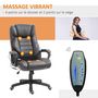 Voir la diapositive 6 : VINSETTO Fauteuil de bureau direction massant grand confort hauteur réglable fonction dossier à bascule revêtement synthétique chocolat