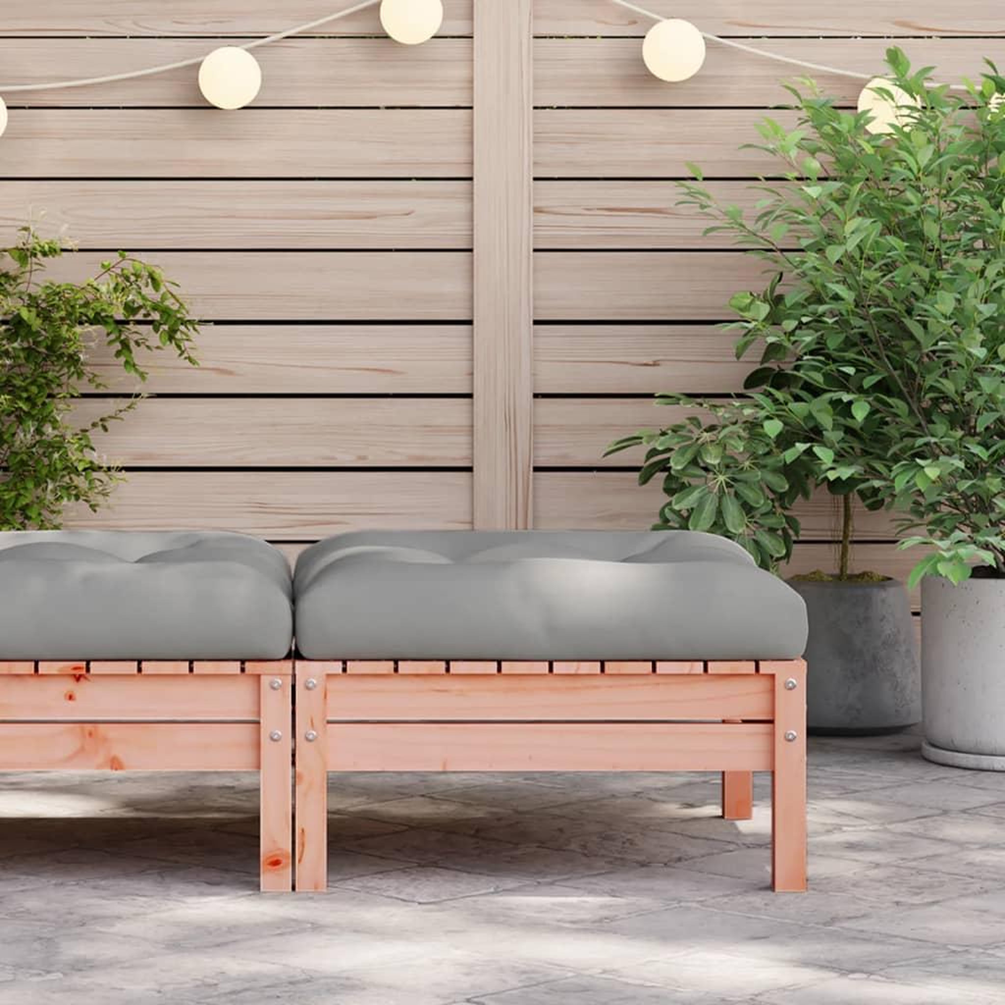 Voir la diapositive 3 : VIDAXL Repose-pied de jardin avec coussin bois massif douglas