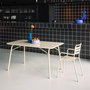 Voir la diapositive 3 : SWEEEK Table de jardin pliante métal 6 places, Amelia 141,2 x 80 x 72,5cm