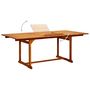Voir la diapositive 3 : VIDAXL Table a dîner de jardin (150-200)x100x75cm Bois d'acacia massif