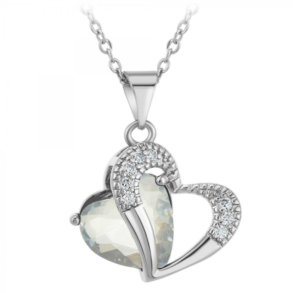 SC CRYSTAL Collier coeur SC Crystal orné de zirconium