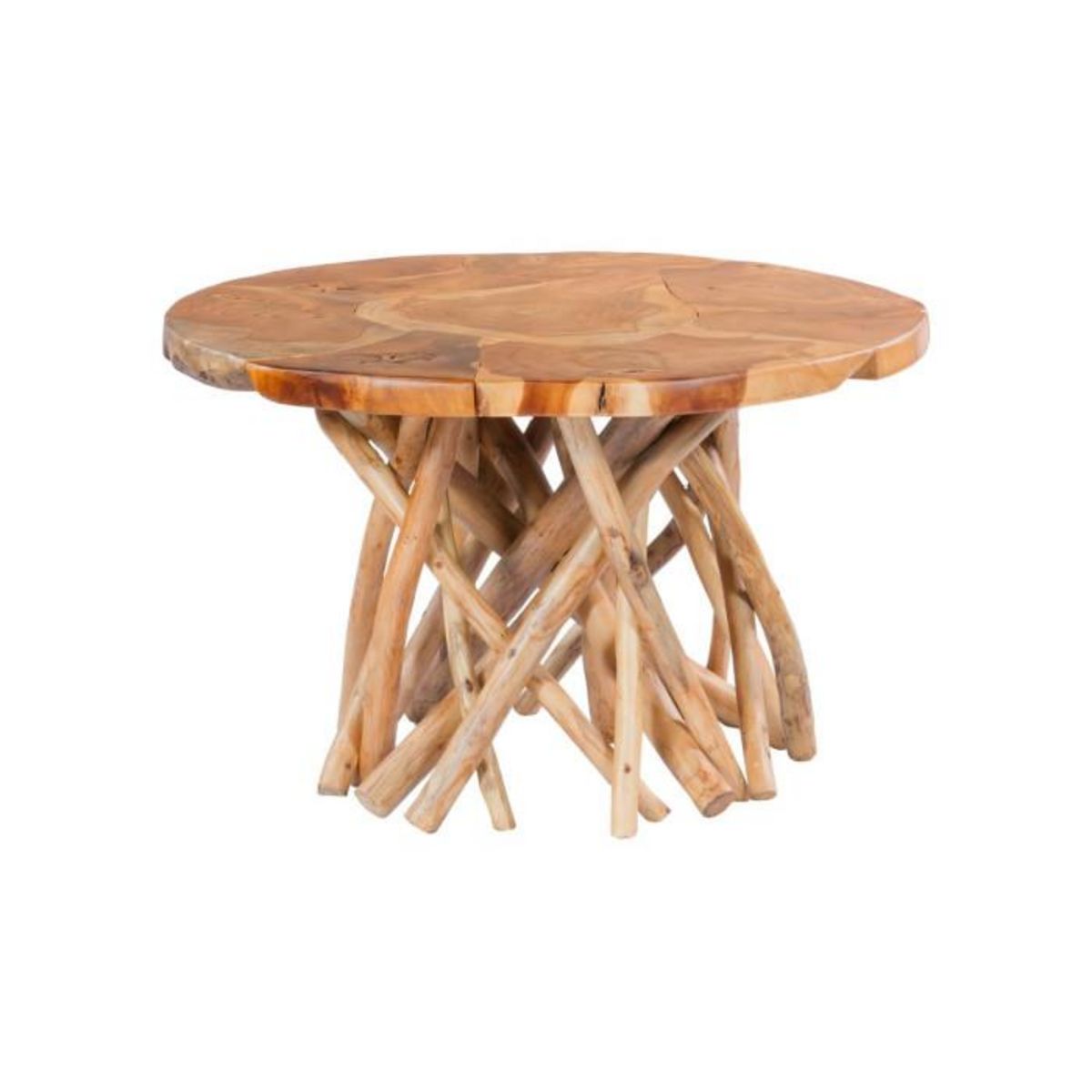 Paris Prix Table d'Appoint Ronde  Radix  60cm Naturel Brillant