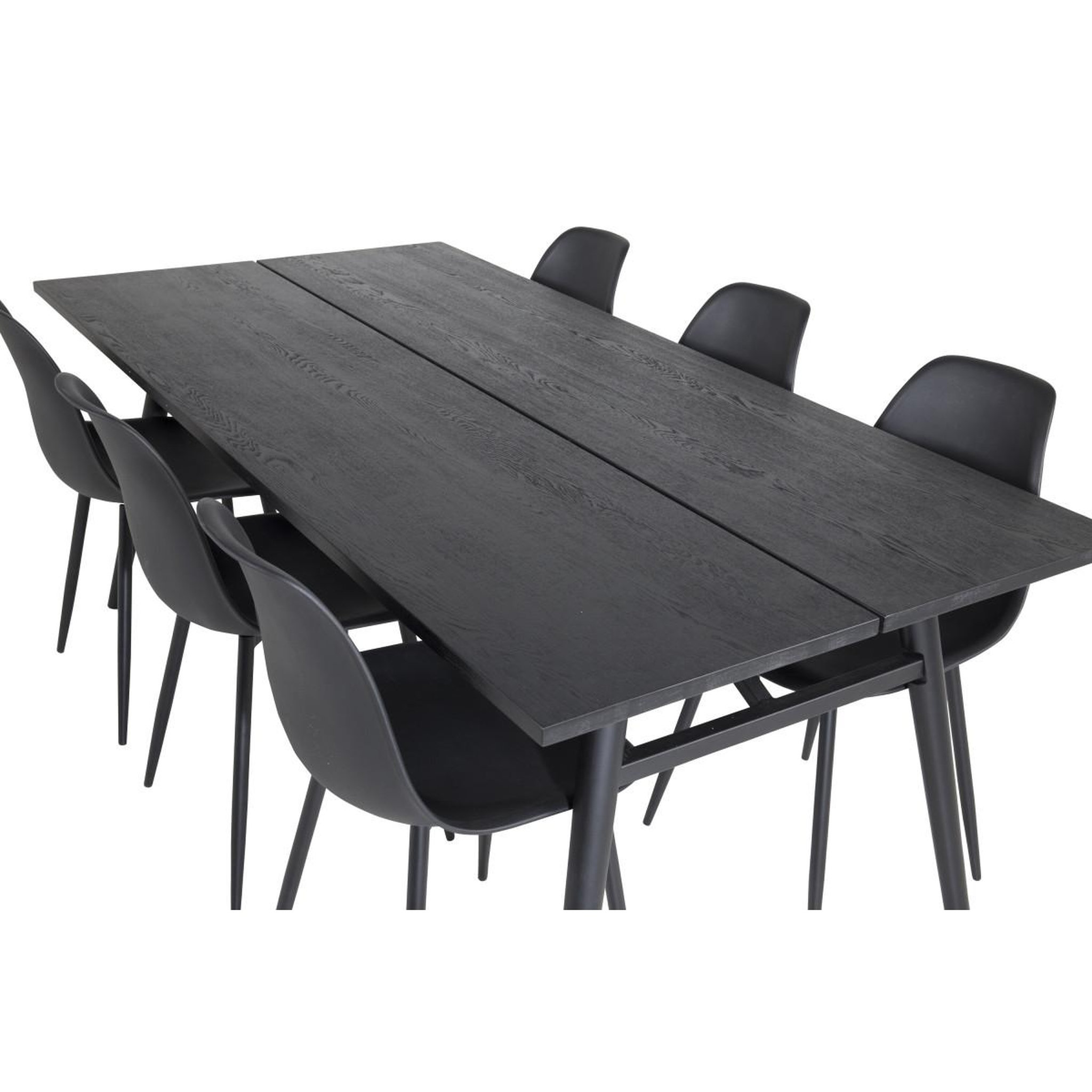 Voir la diapositive 5 : Paris Prix Ensemble table à manger extensible & 6 chaises  sleek & polar  195-280cm noir