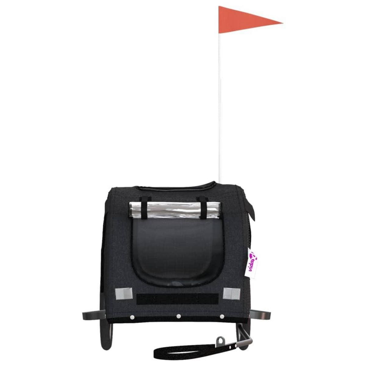 VIDAXL Remorque de velo pour animaux de compagnie noir