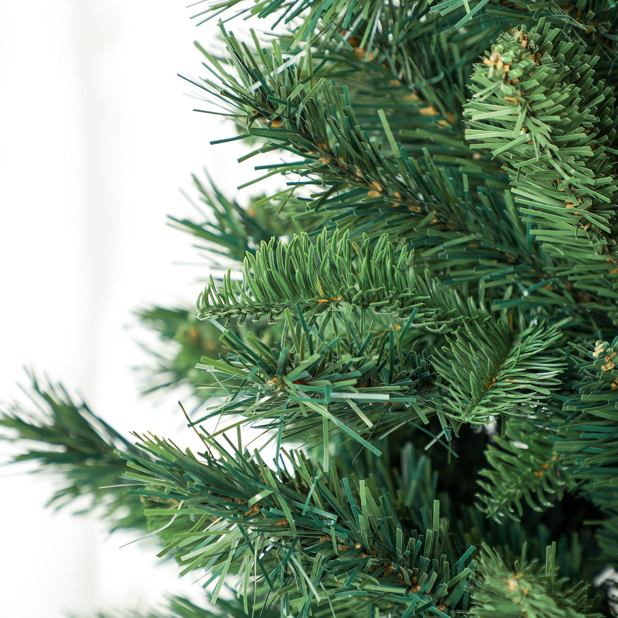 Voir la diapositive 5 : HOMCOM Sapin de noël artificiel h.180 cm 1061 branches épines grand réalisme métal pvc pe vert