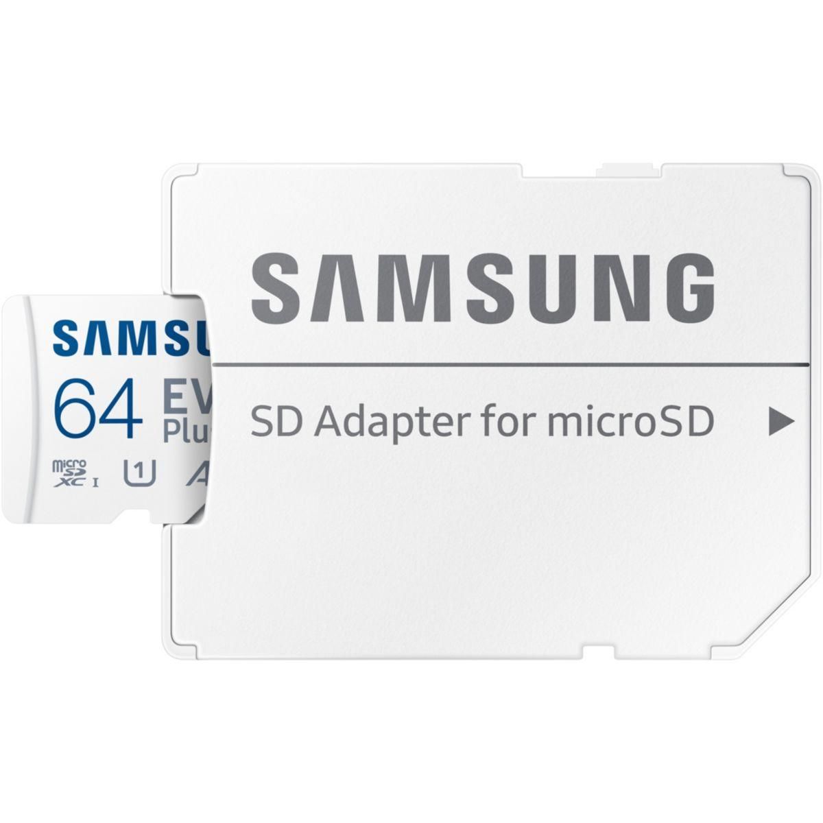 Samsung Carte Micro SD 64Go Evo plus avec adaptateur