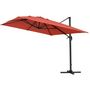 Voir la diapositive 1 : Habitat et Jardin Parasol déporté  Sun 4  - 3 x 4 m - Rouge