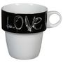 Voir la diapositive 4 : SECRET DE GOURMET Lot de 6 Mugs Avec Rack   Love  26cl Beige