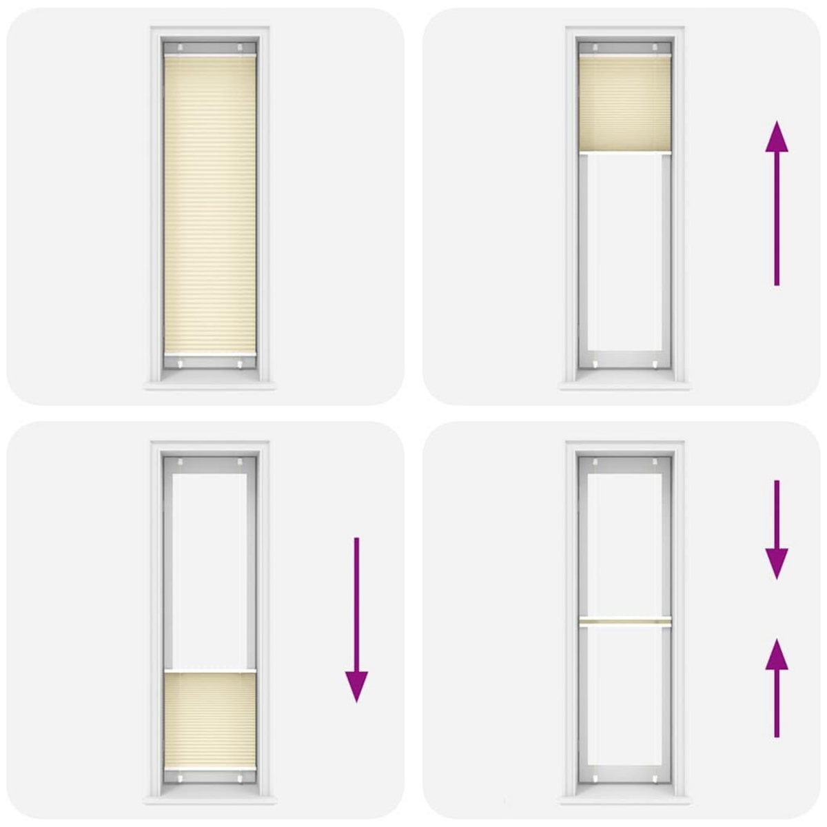 VIDAXL Store plisse creme 55x200 cm largeur du tissu 54,4 cm polyester