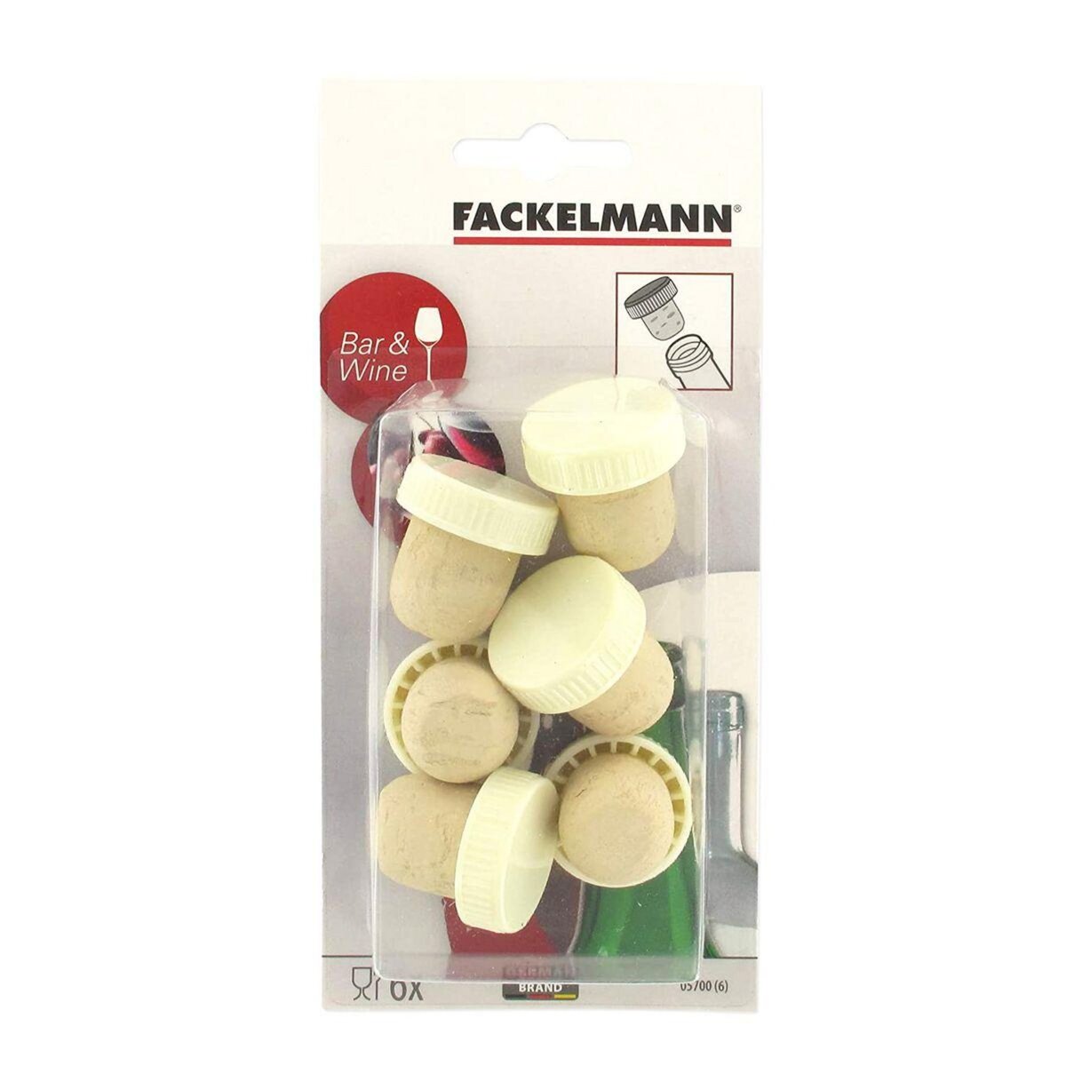 Fackelmann Lot de 12 bouchons de liège Fackelmann Bar Concept