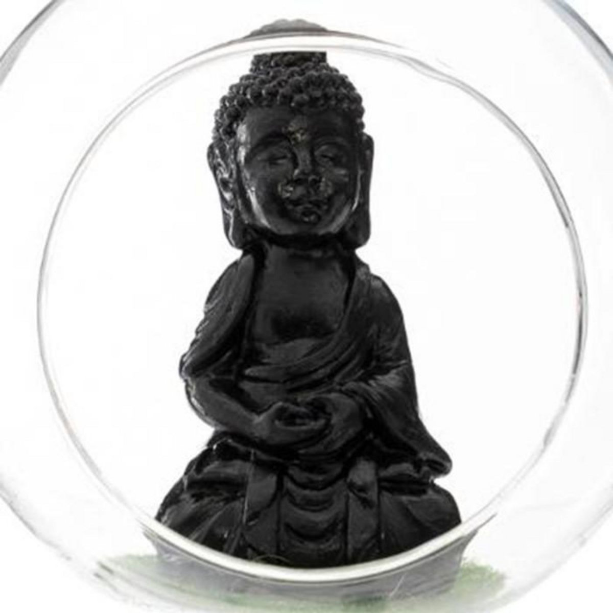 ATMOSPHERA Boule en Verre Suspendue  Bouddha  10cm Transparent