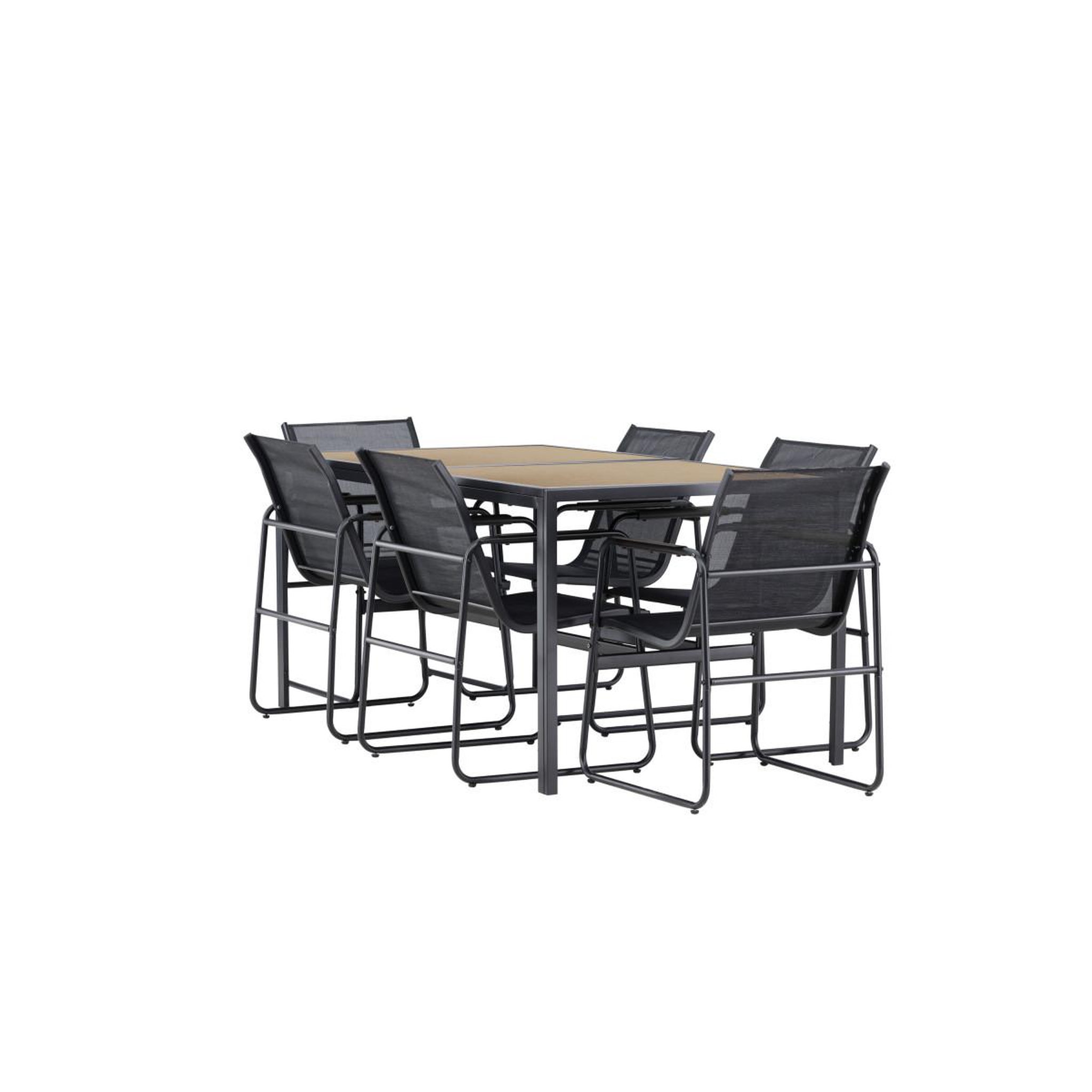 Voir la diapositive 6 : Paris Prix Ensemble table de jardin & 6 chaises  lampedusa  160cm noir