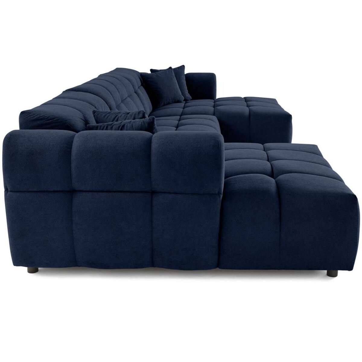 LISA DESIGN Ray - canapé panoramique en u 7 places en tissu texturé