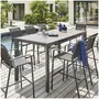 HESPERIDE Table haute de jardin extensible Evasion en aluminium - 8 Places