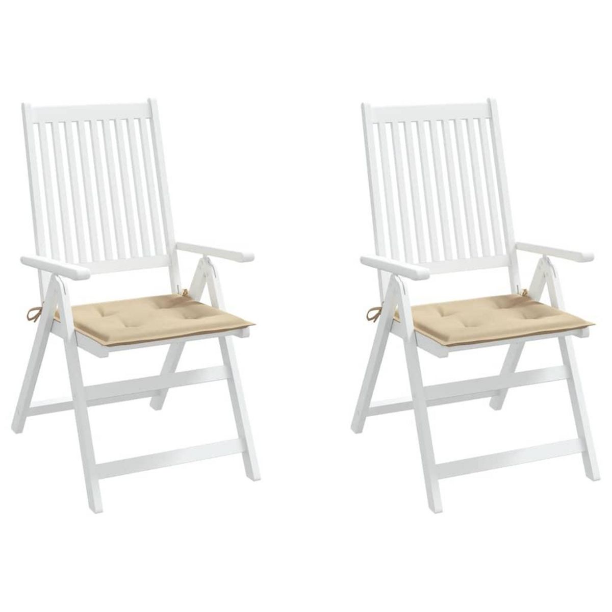 VIDAXL Coussins de chaise de jardin lot de 2 beige 50x50x3 cm