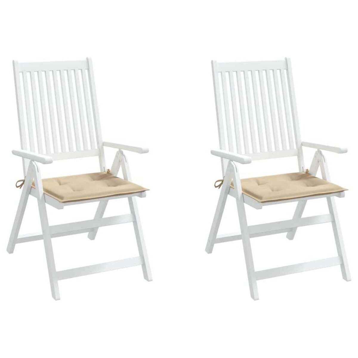VIDAXL Coussins de chaise de jardin lot de 2 beige 50x50x3 cm