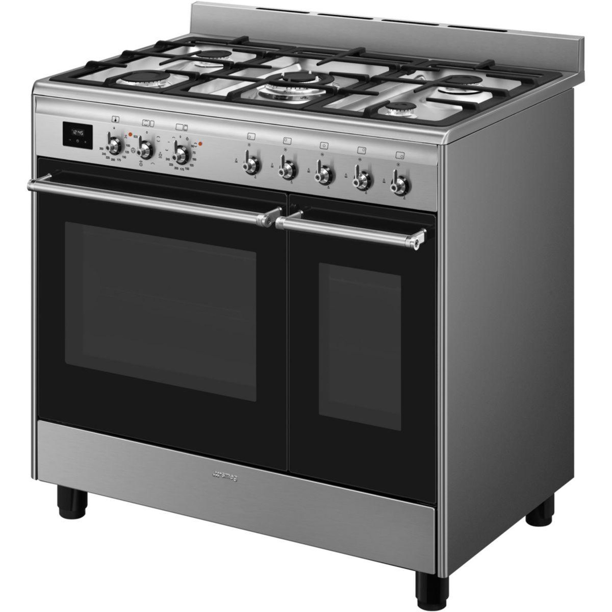 Voir la diapositive 2 : SMEG Piano de cuisson gaz cx92gm