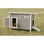 Voir la diapositive 4 : KERBL Kerbl Poulailler Barney Plastique 2-4 poules - 137x73x83 cm - Gris et blanc - 60% PVC 40% bois
