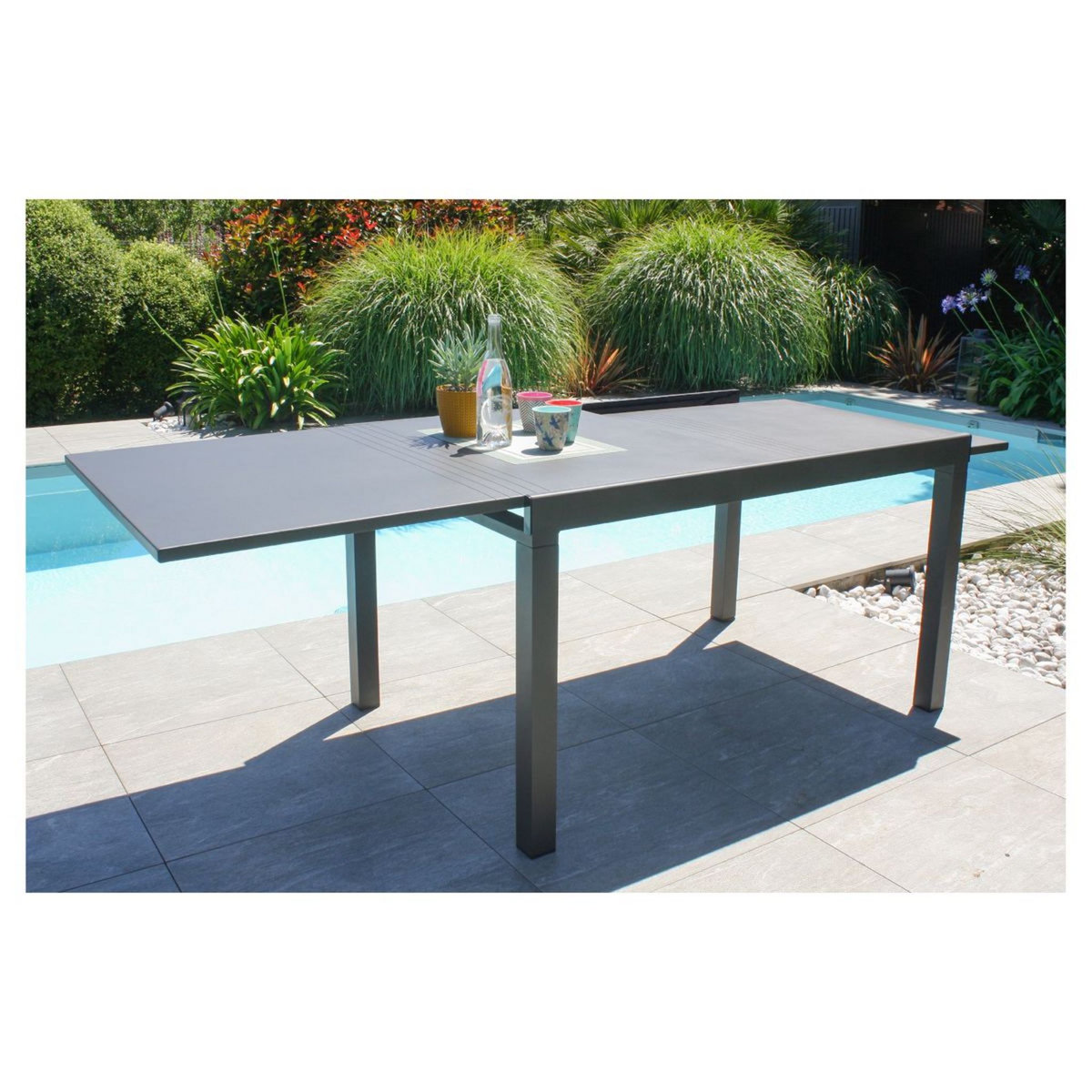 City Garden Table de jardin extensible - Aluminium - Anthracite - GASTON