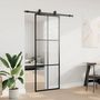 Voir la diapositive 3 : VIDAXL Porte coulissante kit de quincaillerie noir 76x205 cm verre ESG