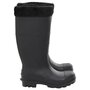 Voir la diapositive 4 : VIDAXL Bottes de pluie avec chaussettes amovibles noir taille 38 PVC