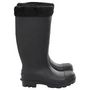 Voir la diapositive 4 : VIDAXL Bottes de pluie avec chaussettes amovibles noir taille 38 PVC