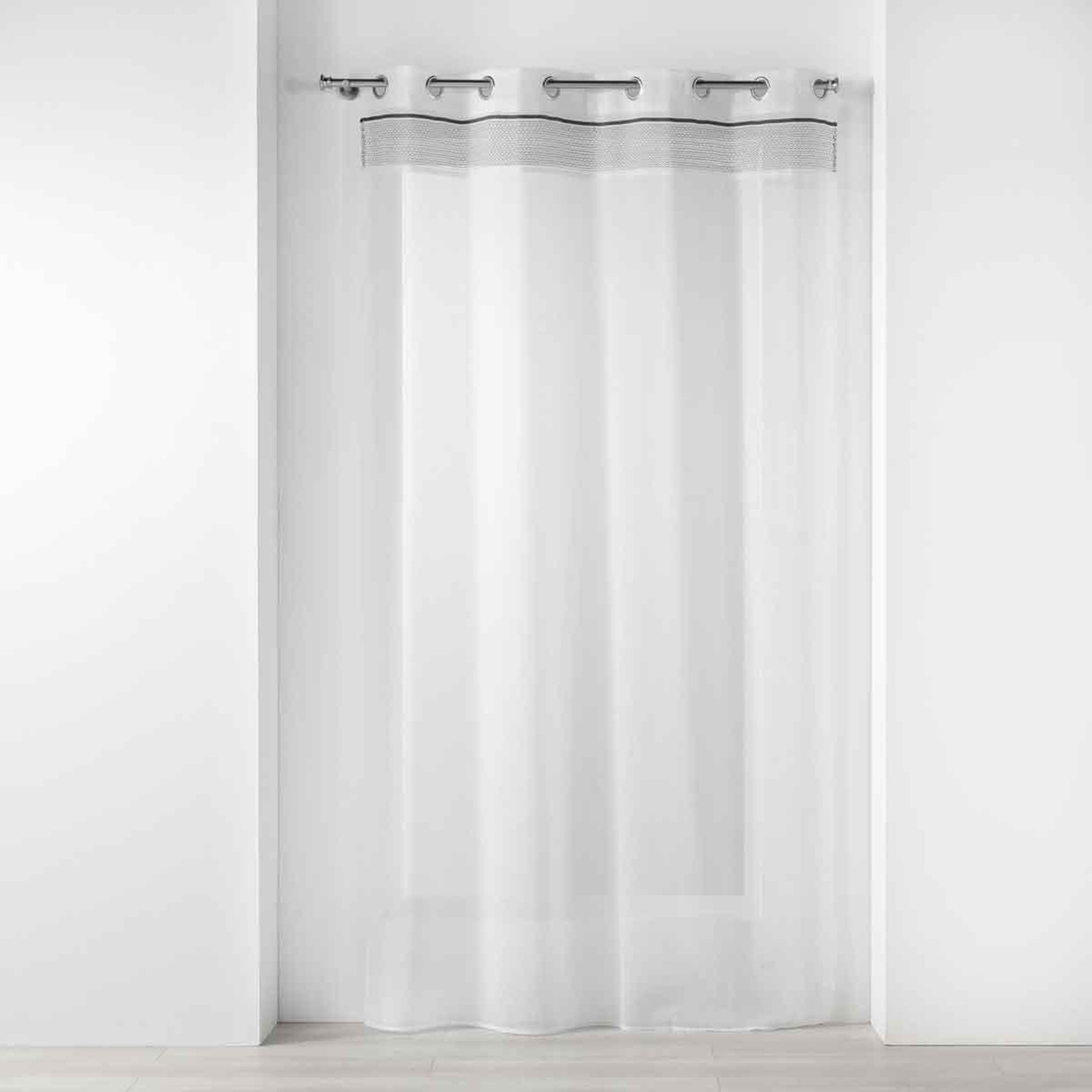 Douceur d'Intérieur Rideau voilage à œillets  nikita  140x280cm blanc