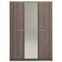 Voir la diapositive 2 : Armoire de chambre adulte 3 portes 1 miroir central L139cm ARIZONA