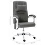 Voir la diapositive 6 : VIDAXL Chaise de bureau de massage Gris Similicuir