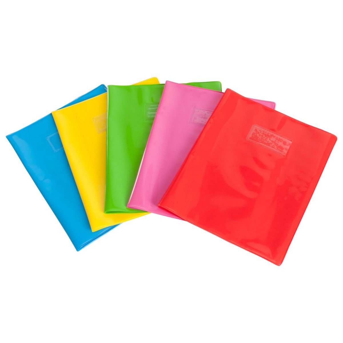 AUCHAN Lot de 5 protèges cahiers 17x22 à rabats Premium
