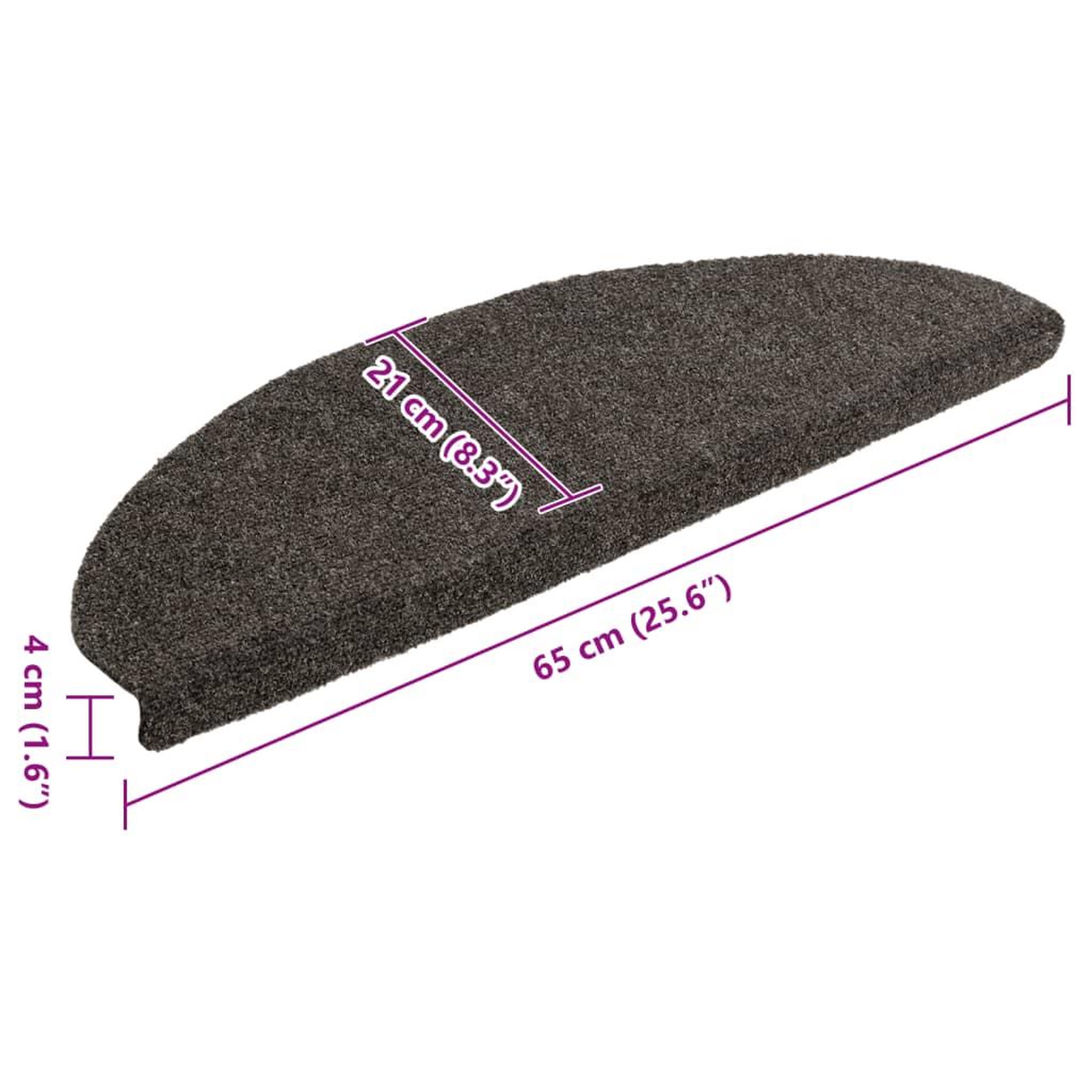 Voir la diapositive 6 : VIDAXL Tapis d'escalier autocollants 5 pcs anthracite 65x21x4 cm