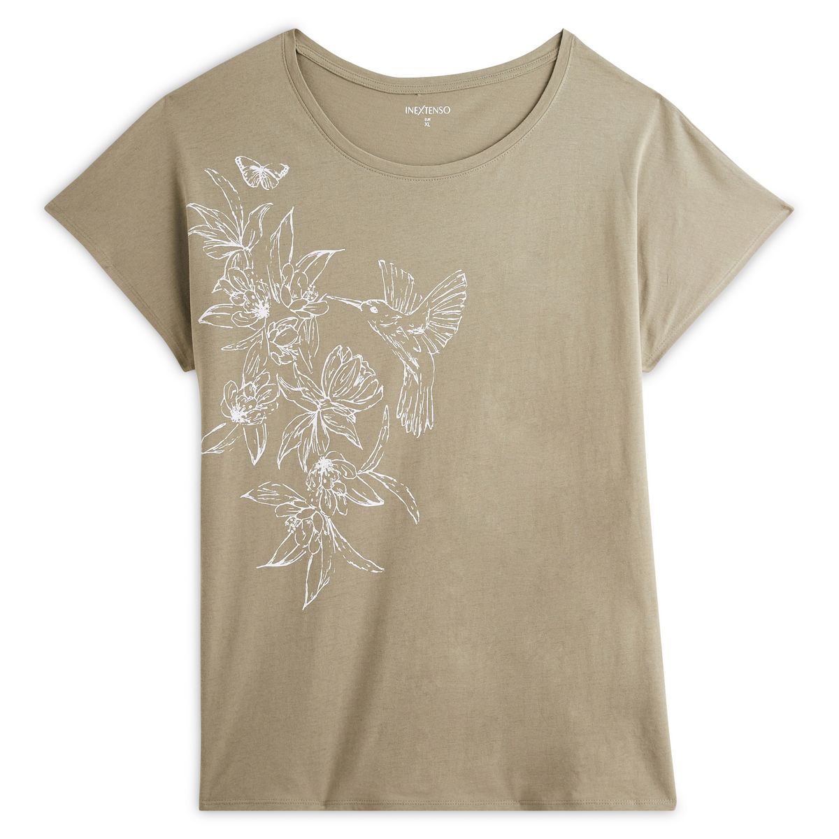 IN EXTENSO T-shirt manches courtes vert imprimé fleuri grande taille femme
