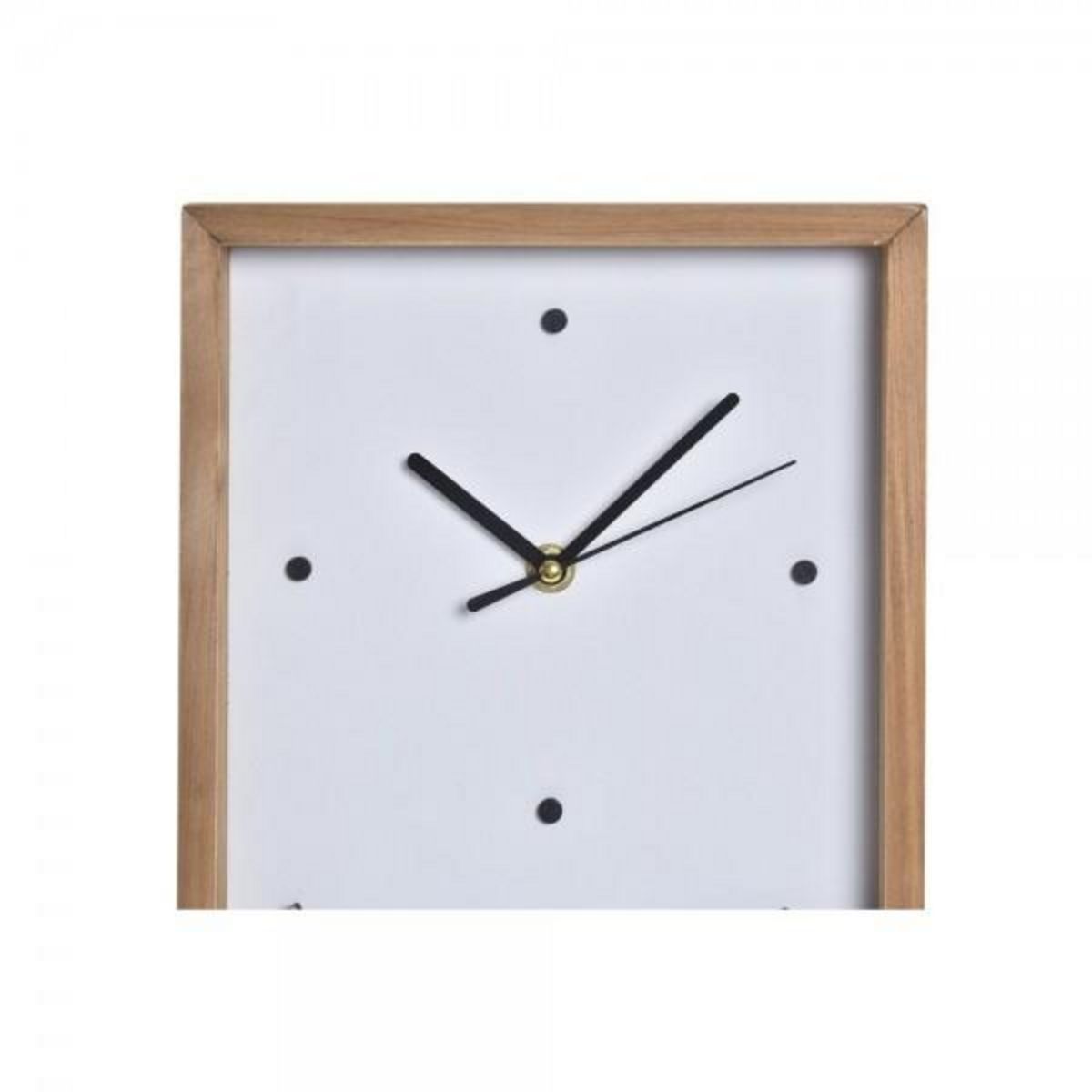 AAAAA Horloge Murale DKD Home Decor Blanc Marron Bois Aluminium Maisons Urbaine 20 x 4 x 30 cm