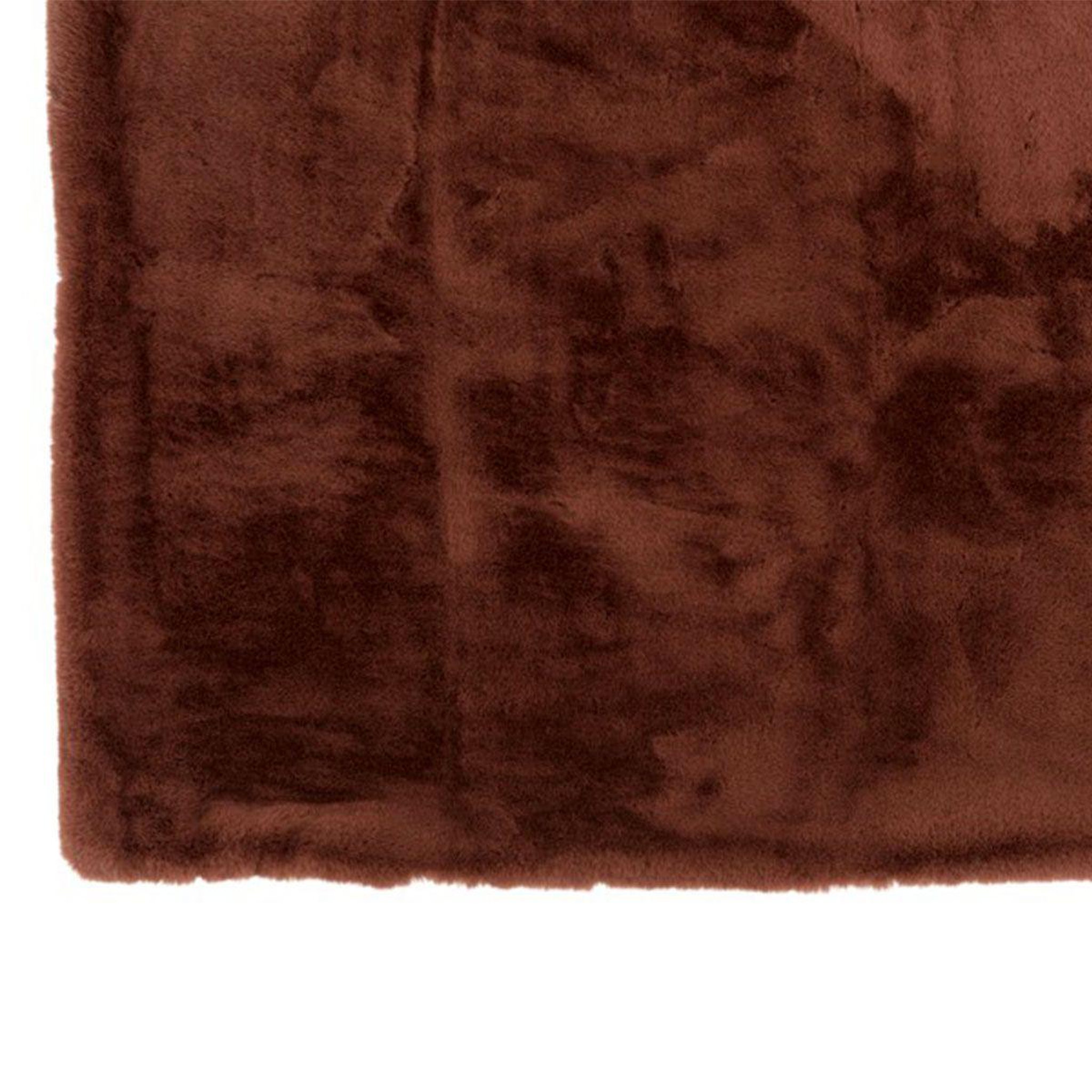Voir la diapositive 3 : J-LINE Plaid imitation fourrure  cutie  130x180cm marron clair