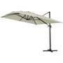 Voir la diapositive 2 : Habitat et Jardin Parasol jardin déporté Alu  Sun 4  - Rectangle - 3 x 4 m + Housse de protection - Ecru