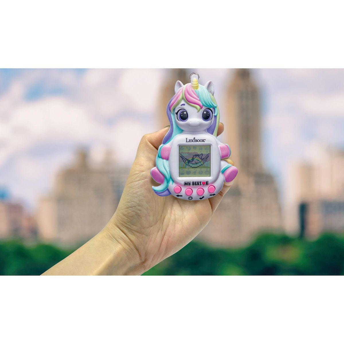 Lexibook Console My Best-E® Licorne avec écran LCD et porte-clés