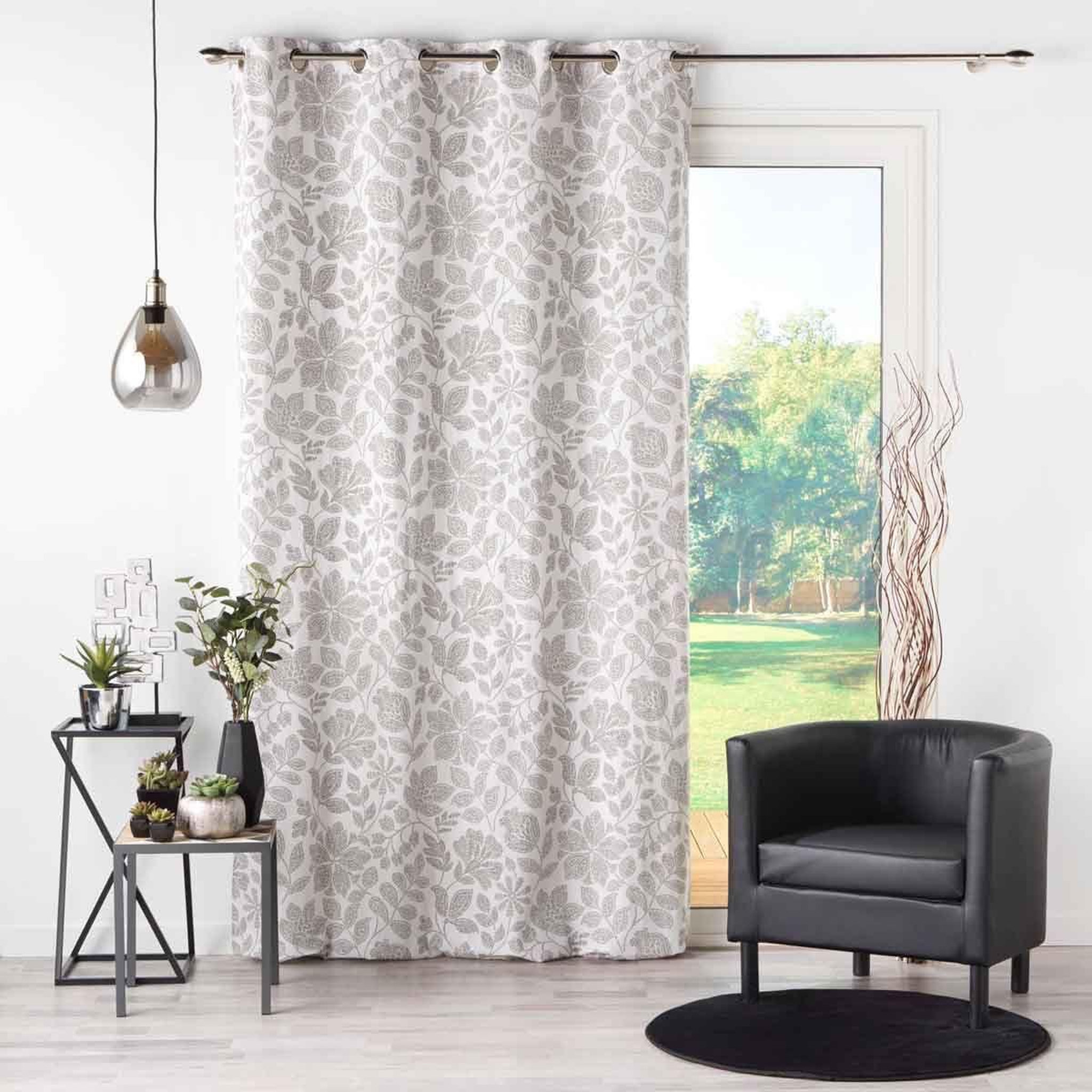 Voir la diapositive 4 : Douceur d'Intérieur Rideau à œillets imprimé  panachic  140x240cm beige