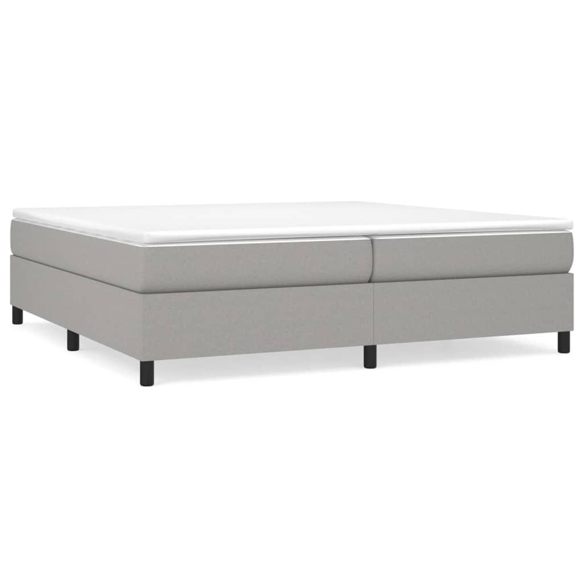 Voir la diapositive 2 : VIDAXL Sommier a lattes de lit avec matelas Gris clair 200x200cm Tissu