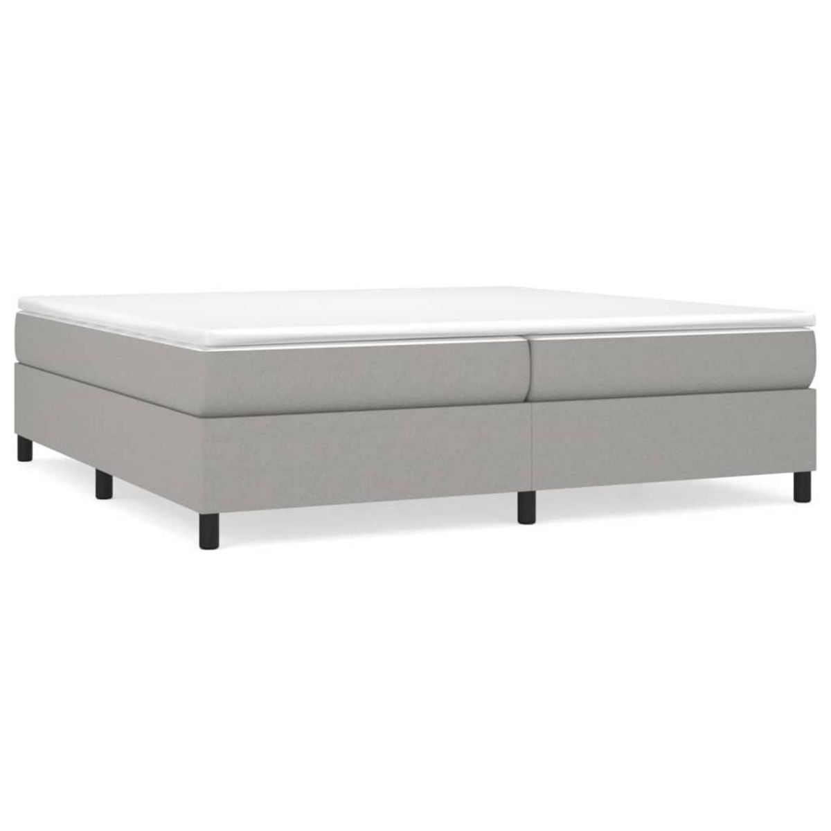 VIDAXL Sommier a lattes de lit avec matelas Gris clair 200x200cm Tissu