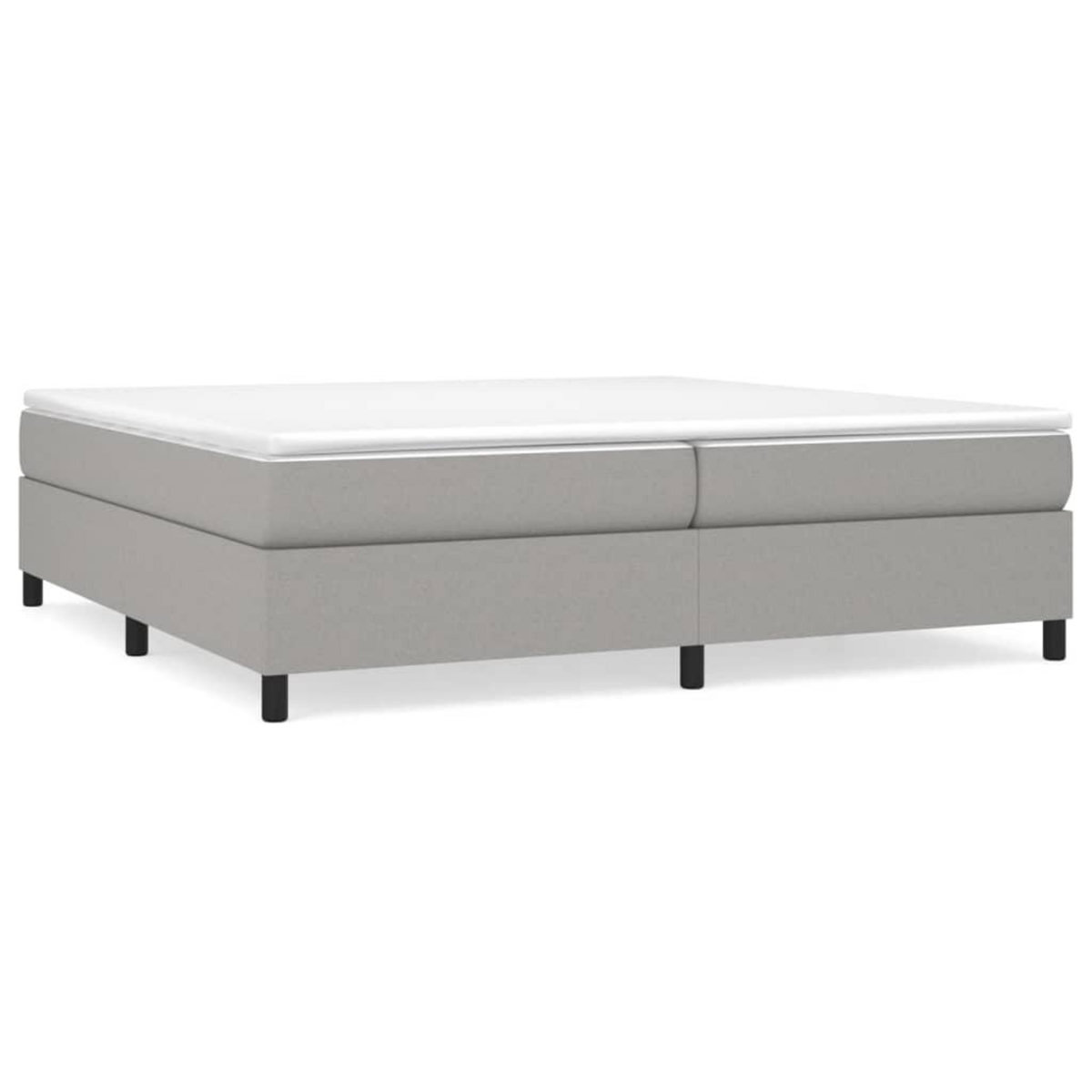 VIDAXL Sommier a lattes de lit avec matelas Gris clair 200x200cm Tissu