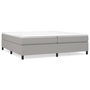 Voir la diapositive 2 : VIDAXL Sommier a lattes de lit avec matelas Gris clair 200x200cm Tissu
