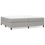 Voir la diapositive 2 : VIDAXL Sommier a lattes de lit avec matelas Gris clair 200x200cm Tissu